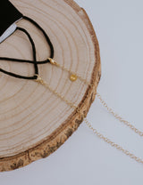 Collar per mascareta Round en plata banyada en or