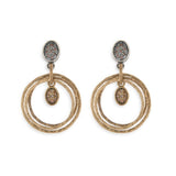 Arracades Plata de Pal de bronze plata i circonites