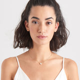 Collar Ania Haie de plata banyada en or amb disc de nacre