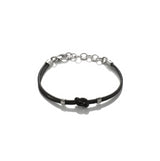 Polsera Giovanni Raspini de plata i cuir Knot Jack