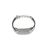 Polsera Giovanni Raspini de plata i cuir Plate Jack
