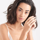 Anillo Ania Haie de plata, ópalo de color y circonita