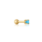 Piercing Ania Haie de plata bañada en oro y turquesa