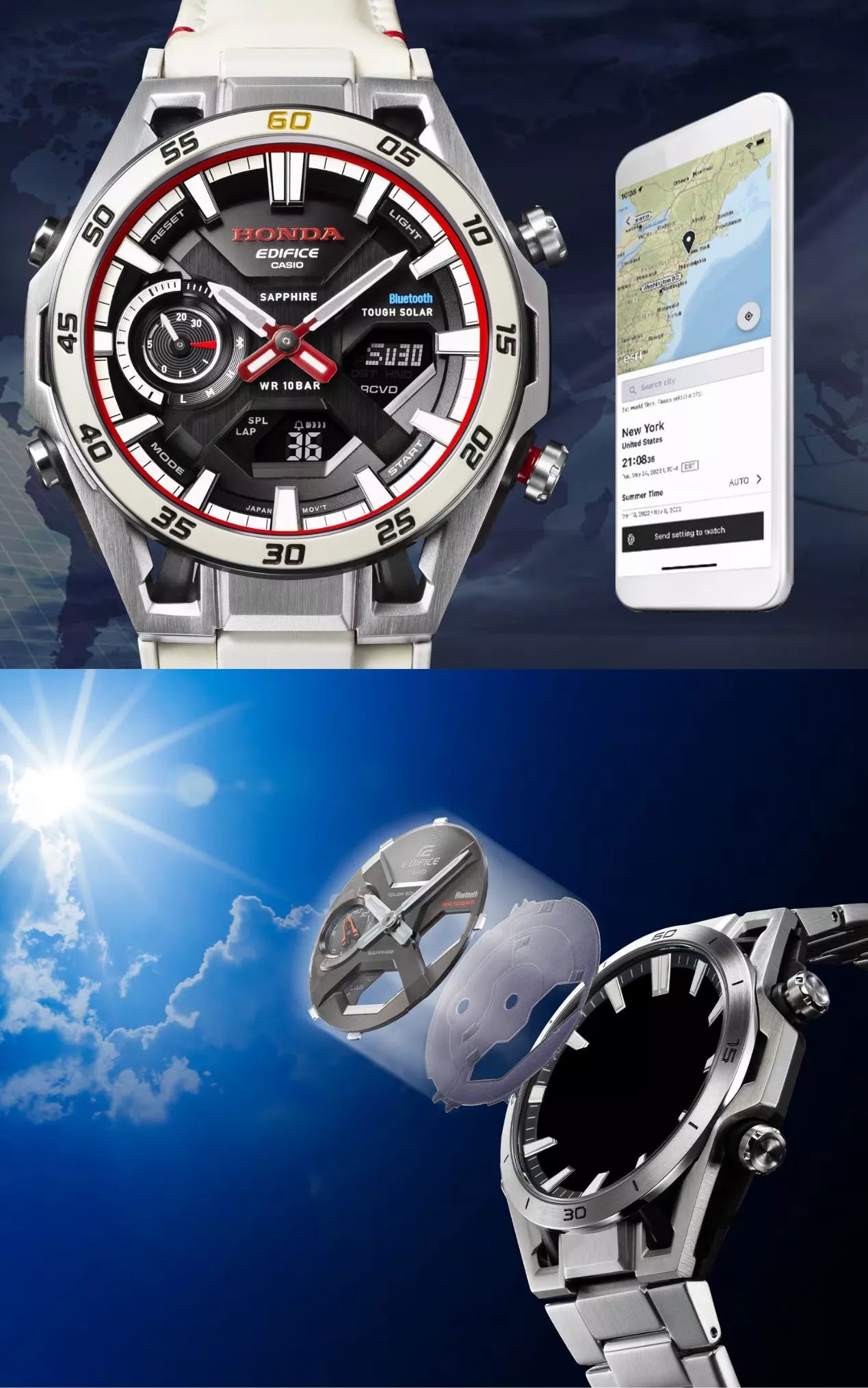 Reloj Casio Edifice Honda ECB-2300HR-1A
