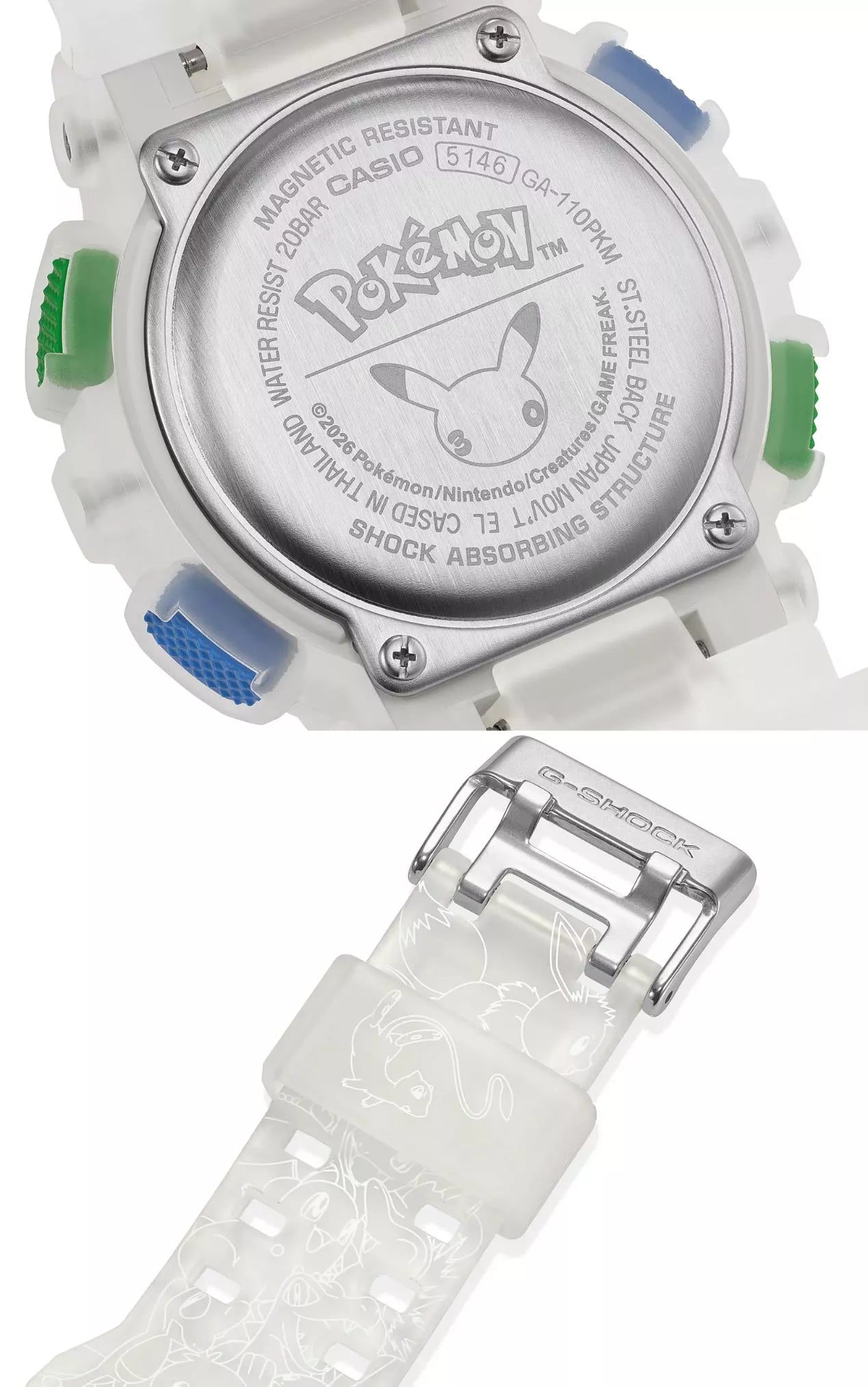 Pack G-SHOCK Pokémon 30è Aniversari GA-110PKM-7AER + GM-5600YMG-9ER