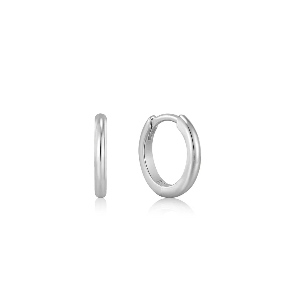 Arracades d'aro petites llises de plata