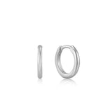 Arracades d'aro petites llises de plata