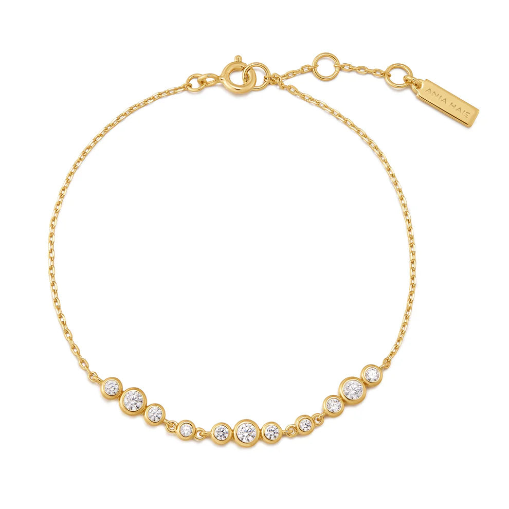Pulsera Trios con engaste de bisel graduado en oro