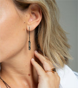 Pendientes Rosich Aurora oro negro con diamantes marrones y negros