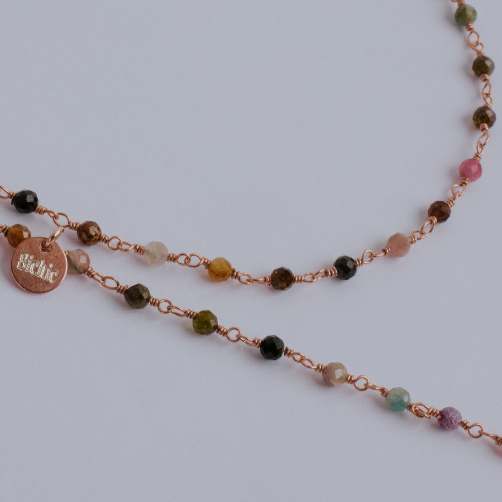 Collar per a màscara de plata de primera llei i turmalines