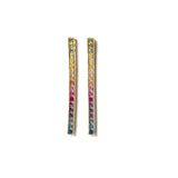 Arracades Rainbow de plata amb circonites multicolor