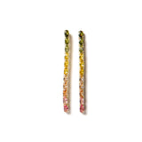 Pendientes Rainbow de plata con circonitas multicolor