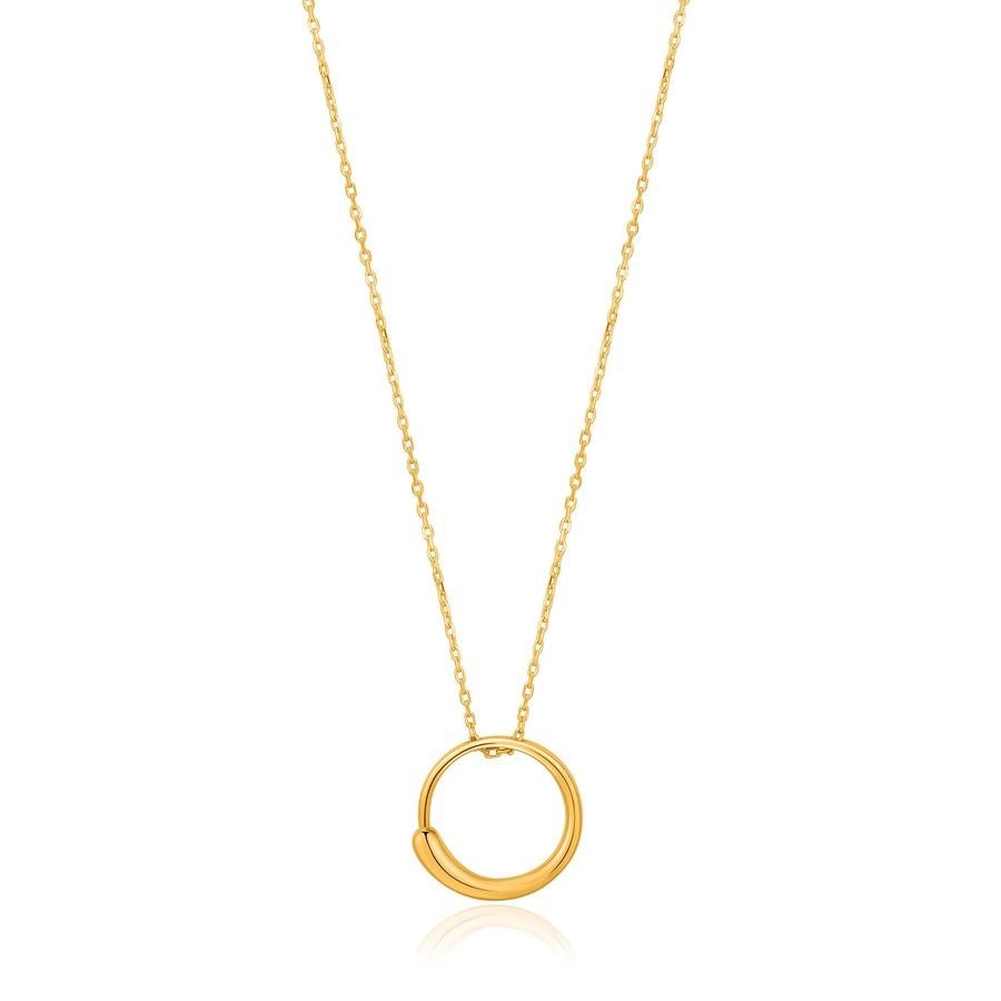 Collar Ania Haie de plata banyada en or Luxe Circle