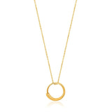 Collar Ania Haie de plata bañada en oro Luxe Circle