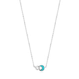 Collar Ania Haie de plata de eslabones Tidal Turquoise Crescent