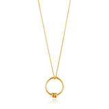 Collar Ania Haie Circle Necklace de plata banyada en or