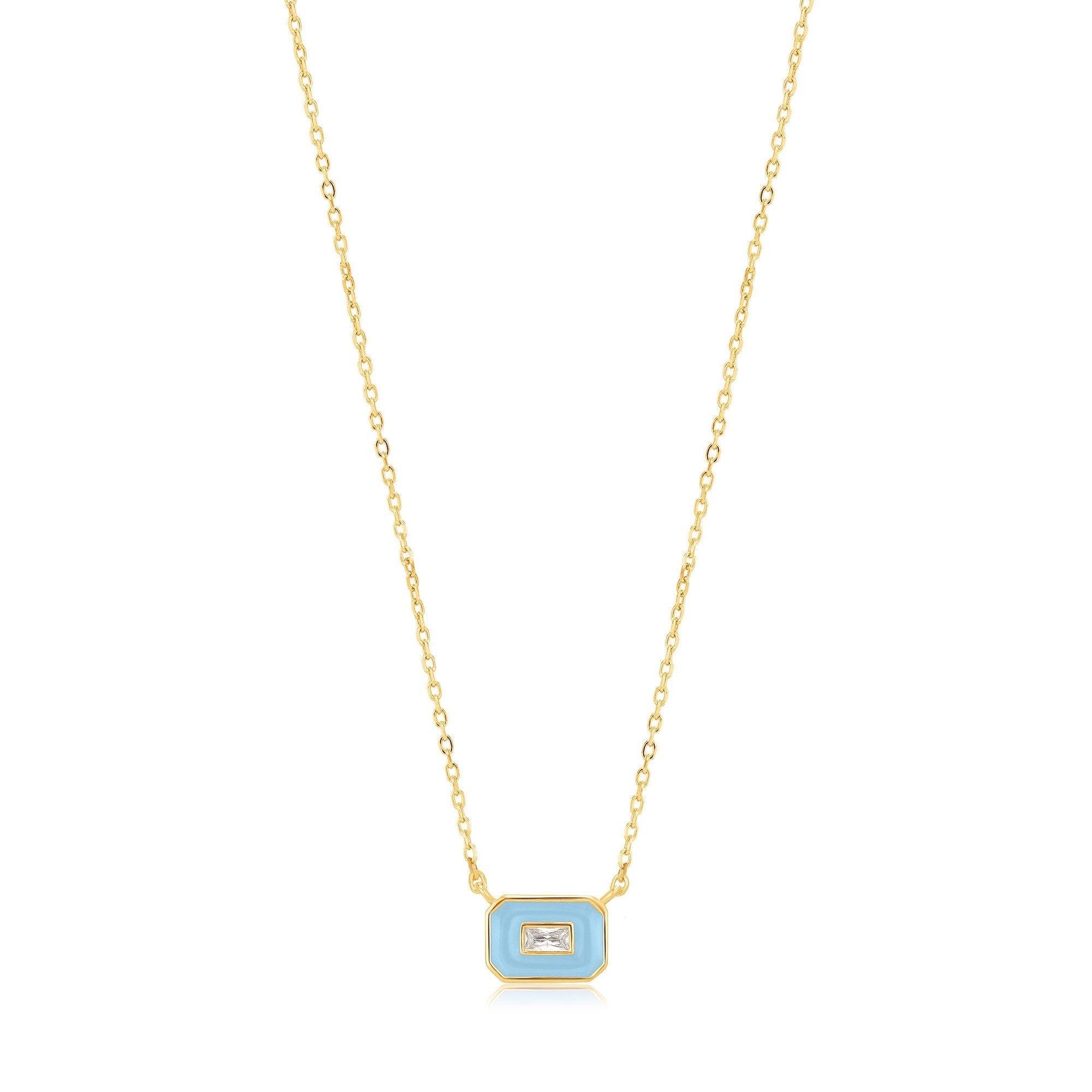 Collar Ania Haie de plata banyada en or i circonita