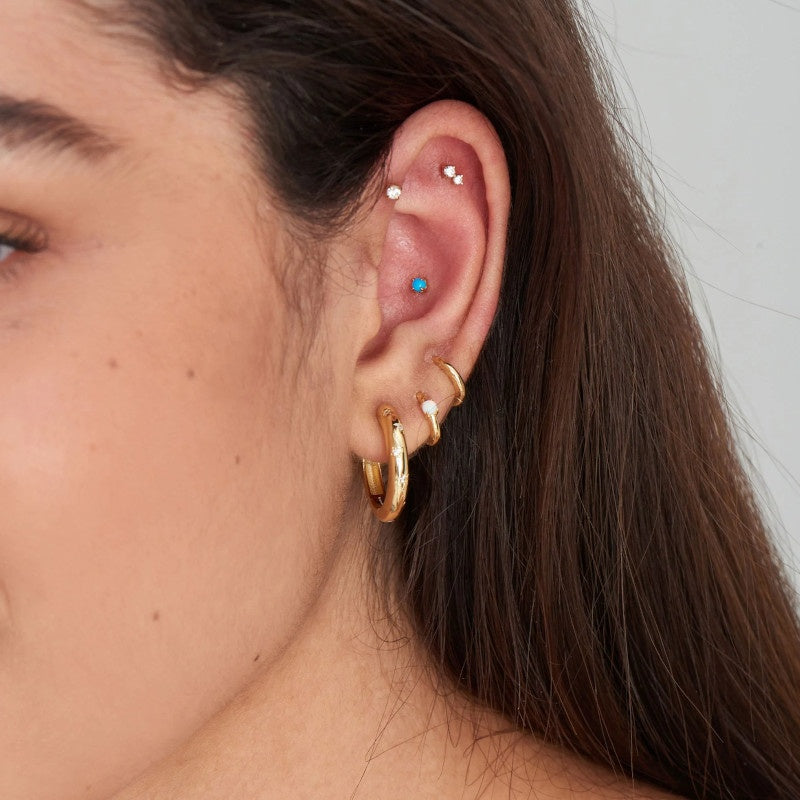 Piercing Ania Haie de plata y turquesa