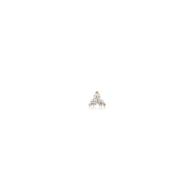Piercing Ania Haie de plata banyada en or Trio Sparkle