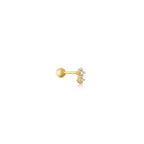 Piercing Ania Haie de plata bañada en oro Doble Sparkle