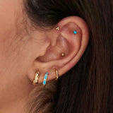 Piercing Ania Haie plata trio banyada en or