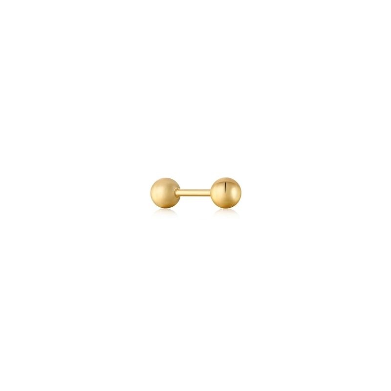 Piercing Ania Haie bola de plata banyada en or