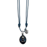 Colgante Plata de Palo Skull plata bronce y nylon