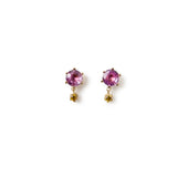 Pendientes Rosich oro con zafiros y diamantes