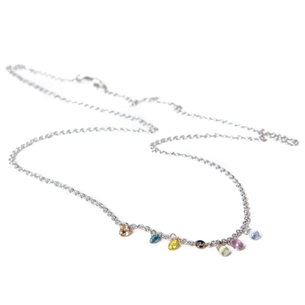 Collar Rosich Aurora or groc amb safirs i diamants de colors