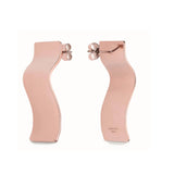 Pendientes Rosefield Lois de acero chapado en oro rosa